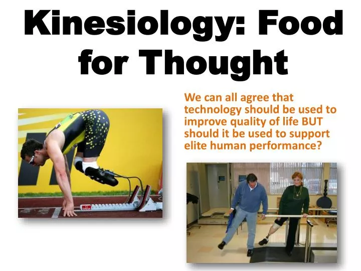 kinesiology food for thought
