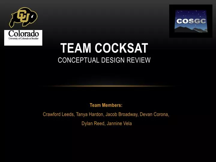 team cocksat conceptual design review