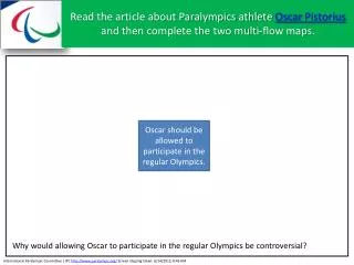 Oscar should be allowed to participate in the regular Olympics.