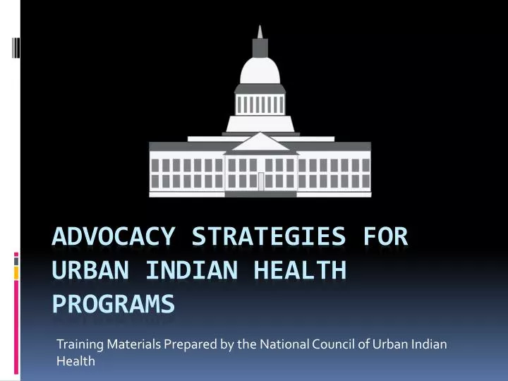 training materials prepared by the national council of urban indian health