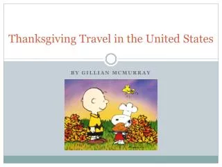 Thanksgiving Travel in the United States