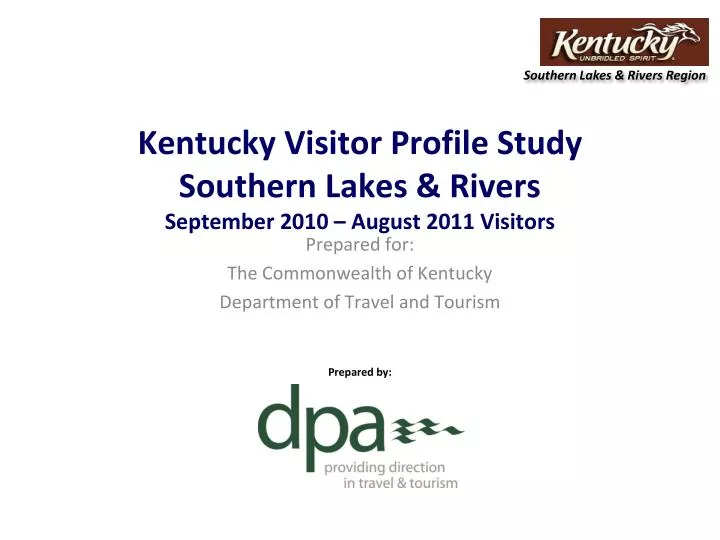 kentucky visitor profile study southern lakes rivers september 2010 august 2011 visitors