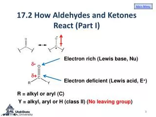 17.2 How Aldehydes and Ketones React (Part I)