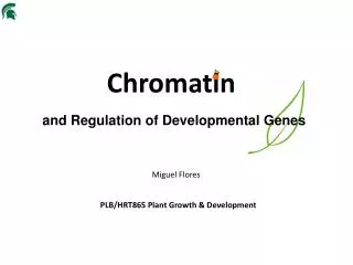 a nd Regulation of Developmental Genes