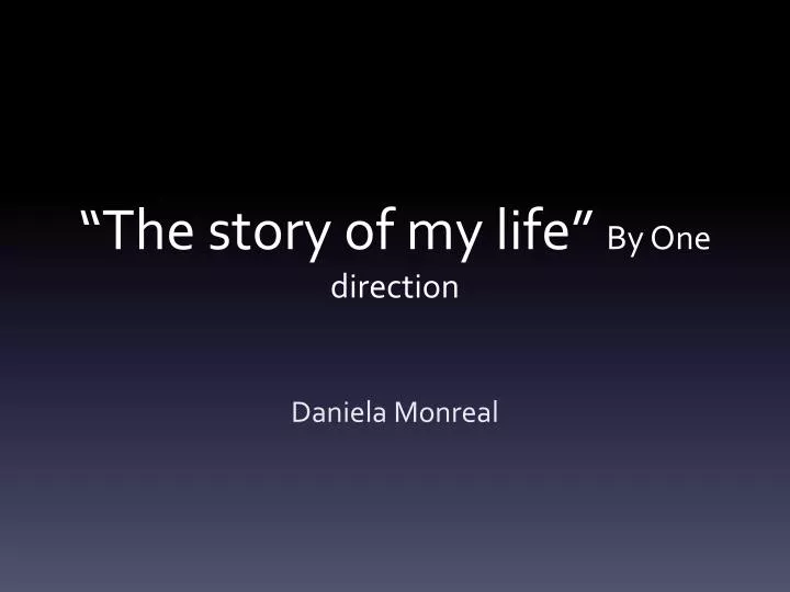 the story of my life by one direction