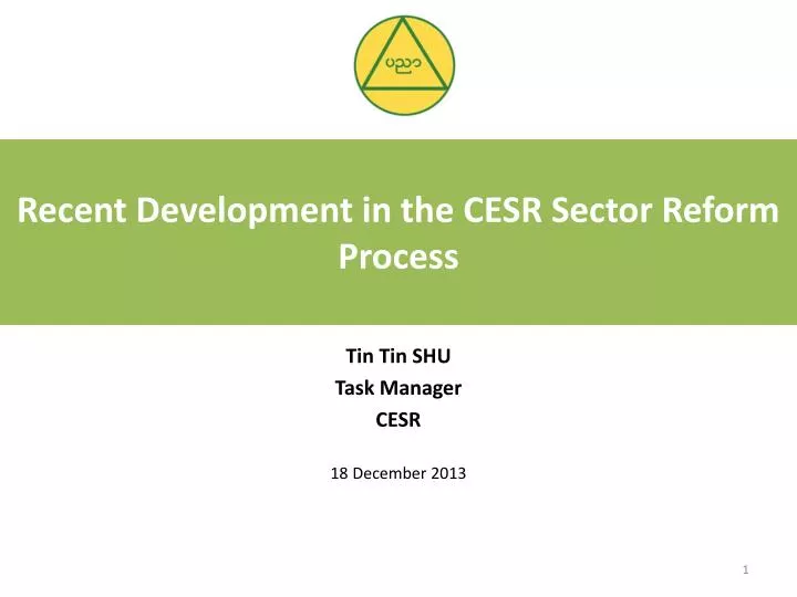 recent development in the cesr sector reform process