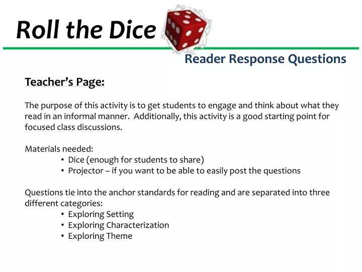 Rolling 2 Dice Number Generator PowerPoint (teacher made)