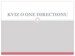 kviz o one directionu