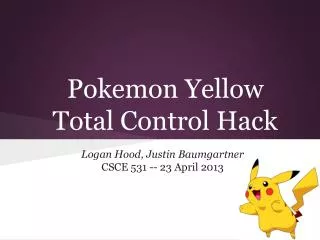 Pokemon Yellow Total Control Hack