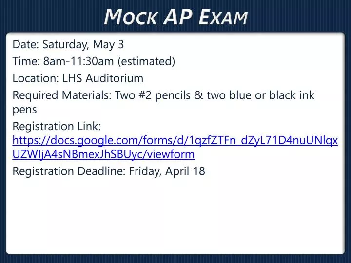 mock ap exam