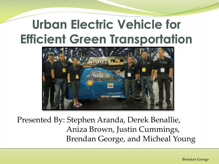 urban electric vehicle for efficient green transportation