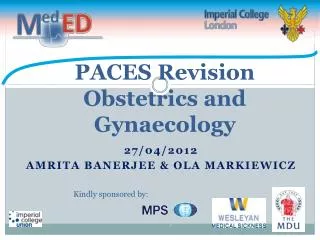 PACES Revision Obstetrics and Gynaecology