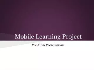 Mobile Learning Project