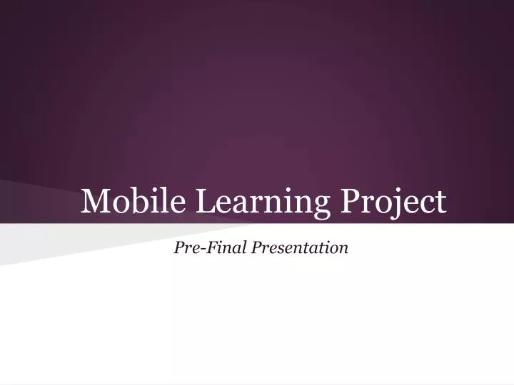 mobile learning project