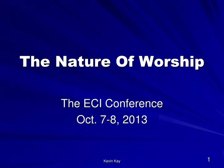 the nature of worship