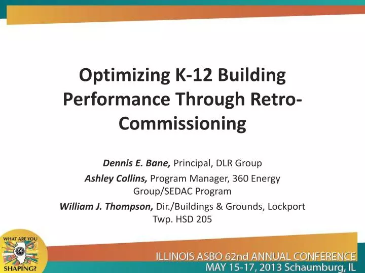 optimizing k 12 building performance through retro commissioning