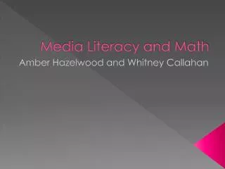 Media Literacy and Math