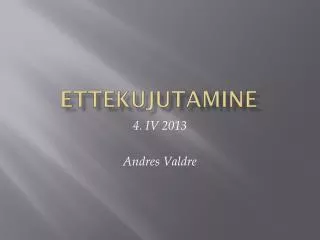 ettekujutamine