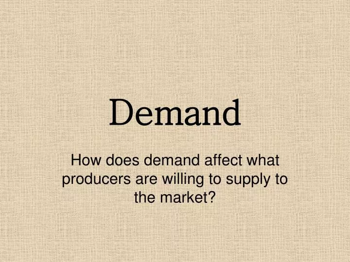 demand
