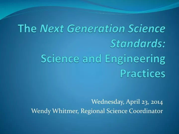 the next generation science standards science and engineering practices