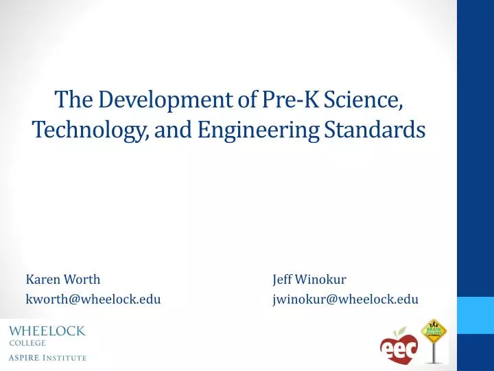 the development of pre k science technology and engineering standards