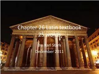 Chapter 26 Latin textbook 25 words