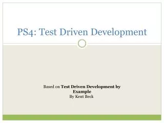 PS4: Test Driven Development