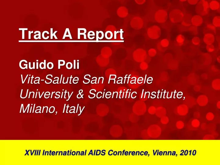 track a report guido poli vita salute san raffaele university scientific institute milano italy