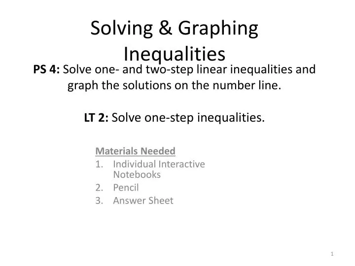 solving graphing inequalities