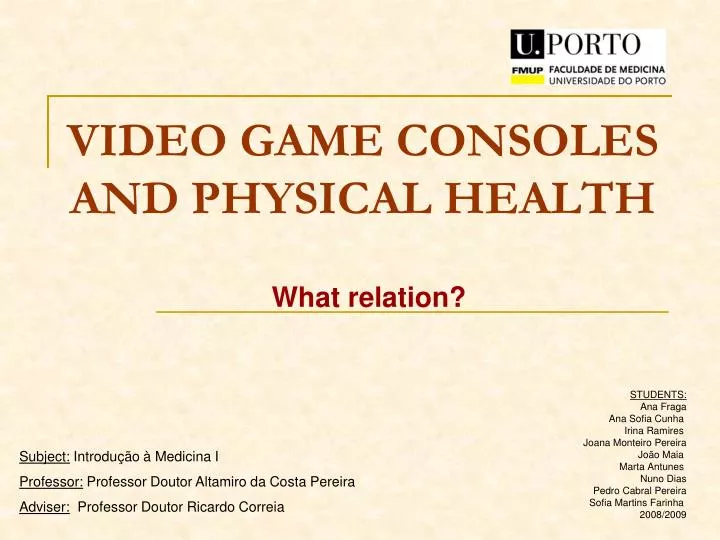 video game consoles and physical health
