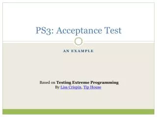 PS3: Acceptance Test