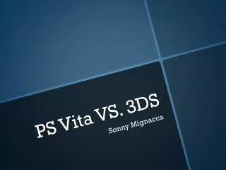PS Vita VS. 3DS