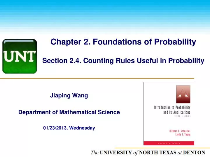 chapter 2 foundations of probability section 2 4 counting rules useful in probability