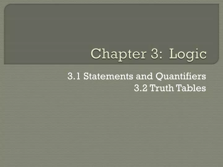 chapter 3 logic