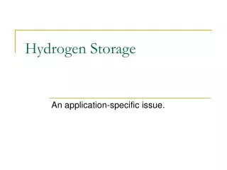 Hydrogen Storage