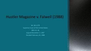 Hustler Magazine v. Falwell (1988)