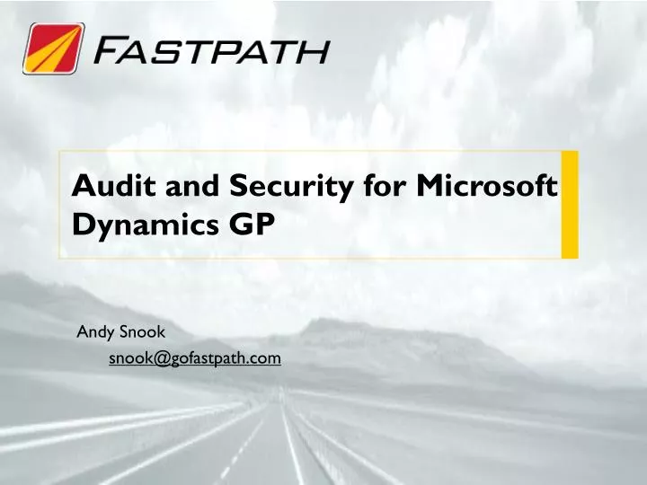 audit and security for microsoft dynamics gp