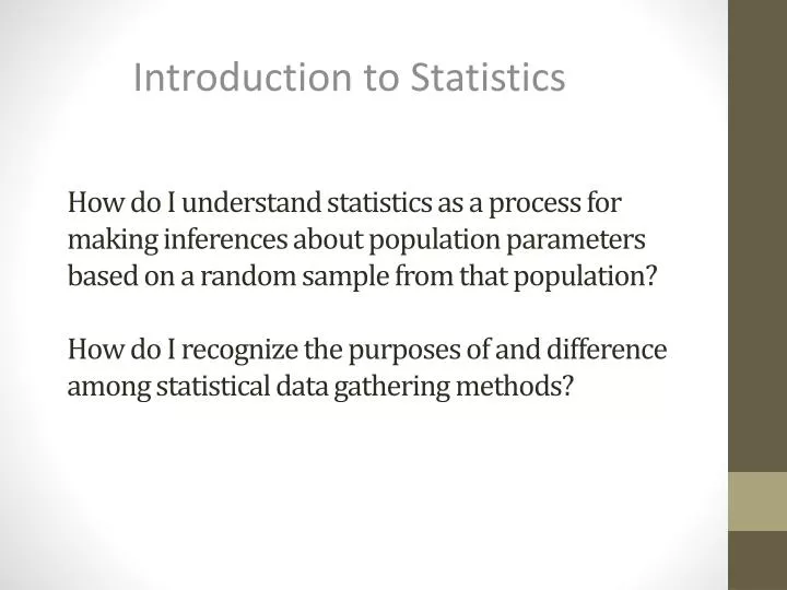 introduction to statistics