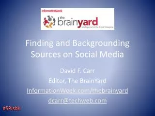 Finding and Backgrounding Sources on Social Media