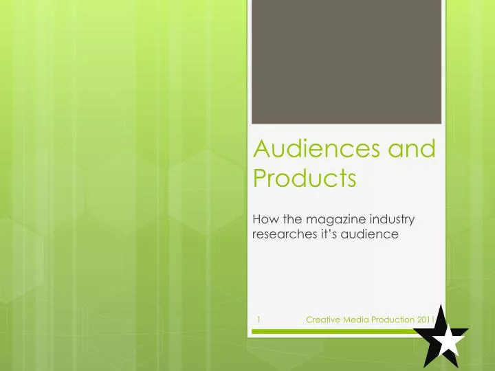 audiences and products