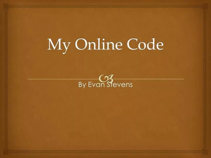 my online code