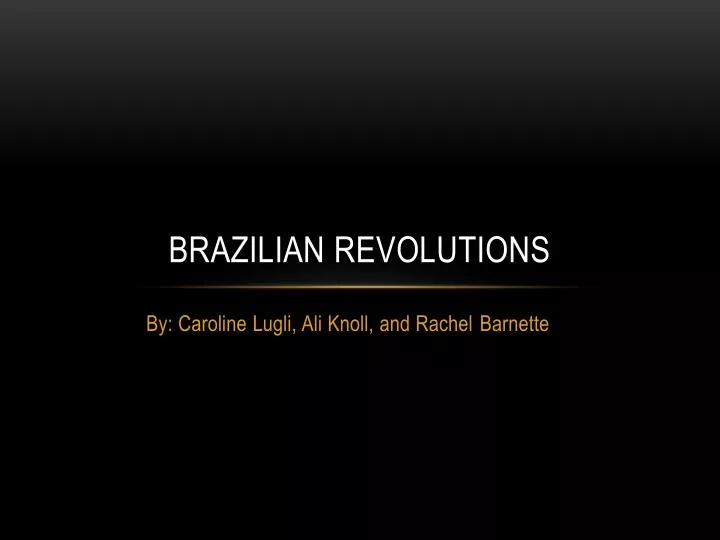 brazilian revolutions