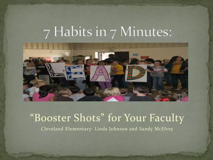 7 habits in 7 minutes