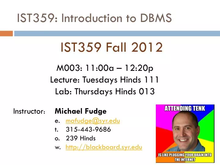 ist359 introduction to dbms