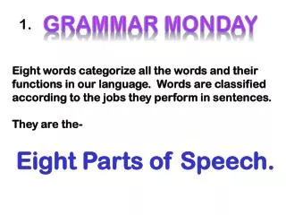 Grammar Monday