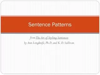 Sentence Patterns