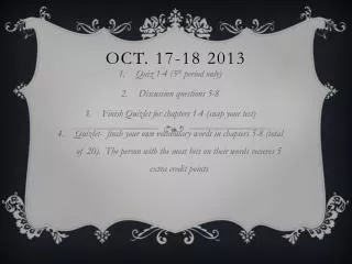 Oct. 17-18 2013
