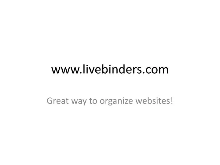 www livebinders com