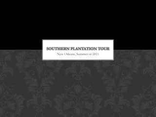 Southern Plantation Tour
