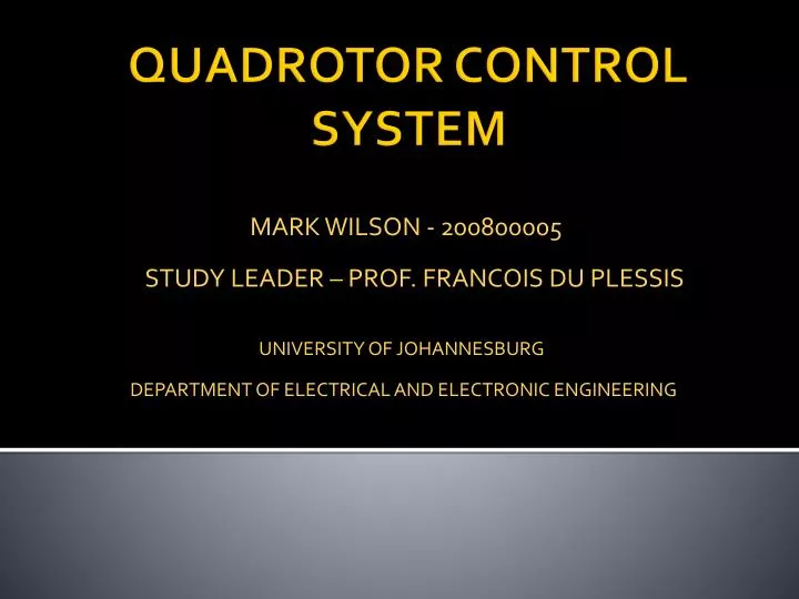 quadrotor control system